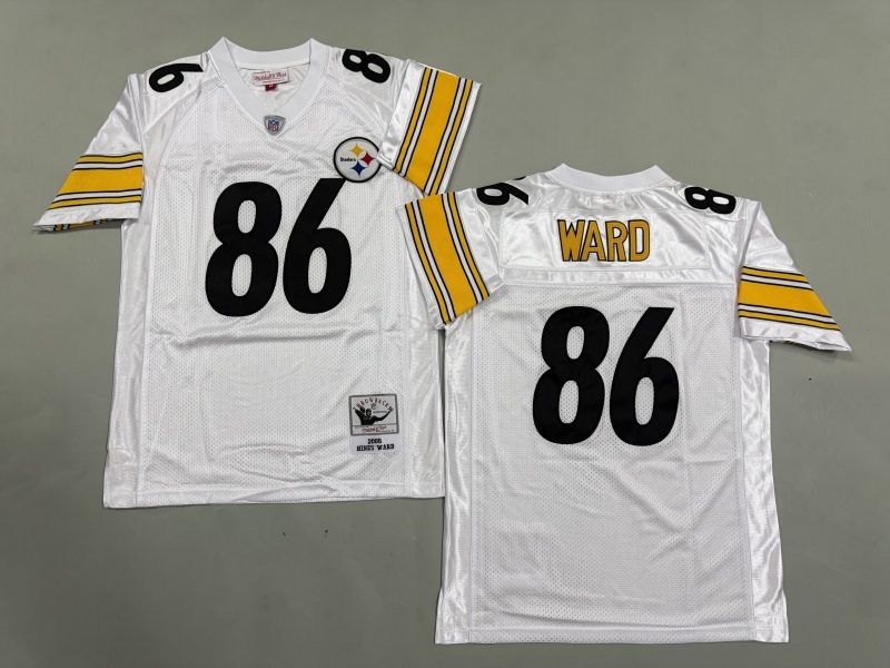 Men 2025 Pittsburgh Steelers #86 Ward white Throwback Limited NFL Jersey style 003->pittsburgh steelers->NFL Jersey